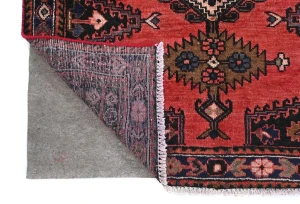 Vintage Red Geometric Tribal 3'5X5 Hamedan Persian Rug