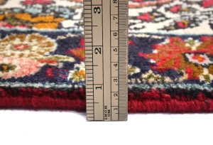 Vintage Red Floral Traditional 3'7X5 Tabriz Persian Rug