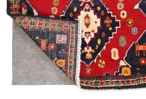 Vintage Red Geometric Tribal 3X4 Hamedan Persian Rug