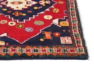 Vintage Red Geometric Tribal 3X4 Hamedan Persian Rug