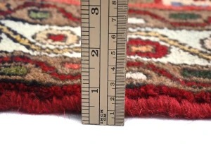 Vintage Red Geometric Tribal 3X5 Hamedan Persian Rug