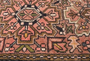 Semi Antique Rusty Pink Tribal 2X3 Karajeh Persian Rug