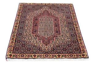 Vintage Cream Geometric 2'5X3'2 Bidjar Persian Rug