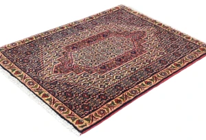 Vintage Cream Geometric 2'5X3'2 Bidjar Persian Rug