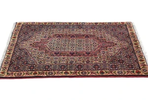 Vintage Cream Geometric 2'5X3'2 Bidjar Persian Rug