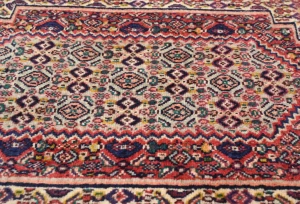 Vintage Cream Geometric 2'5X3'2 Bidjar Persian Rug