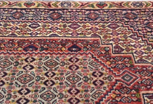 Vintage Cream Geometric 2'5X3'2 Bidjar Persian Rug