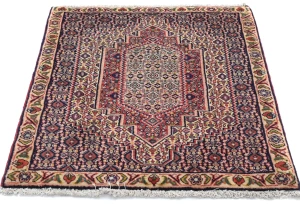 Vintage Cream Geometric 2'5X3'2 Bidjar Persian Rug