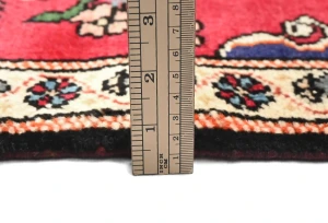 Vintage Red Pictorial 2X3 Hamedan Persian Rug