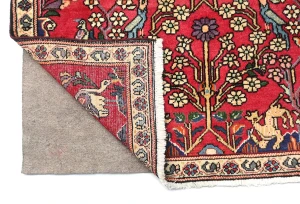 Vintage Red Pictorial 2X3 Hamedan Persian Rug