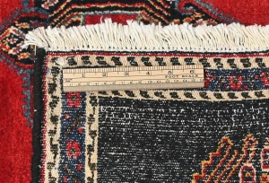 Vintage Red Geometric 2'6X3'5  Hamedan Persian Rug