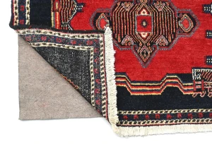 Vintage Red Geometric 2'6X3'5  Hamedan Persian Rug