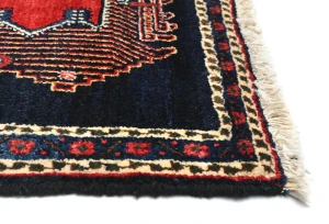 Vintage Red Geometric 2'6X3'5  Hamedan Persian Rug