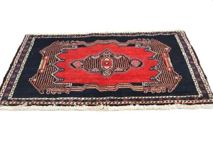 Vintage Red Geometric 2'6X3'5  Hamedan Persian Rug