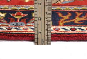 Vintage Red Traditional Floral 2'8X3'1 Kashan Persian Rug