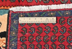 Vintage Red Floral 2'7X3'5 Zanjan Persian Rug