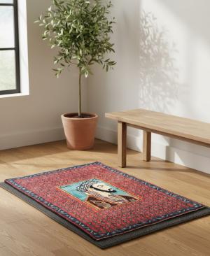 Vintage Red Floral 2'7X3'5 Zanjan Persian Rug