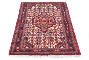 Vintage Cream Tribal 2'7X4'1 Tajabad Persian Oriental Rug