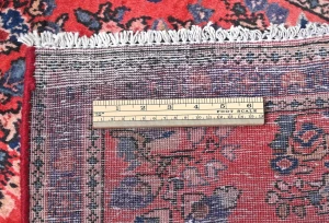 Semi Antique Light Red Floral 2X4 Sarouk Persian Rug