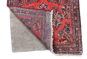 Semi Antique Light Red Floral 2X4 Sarouk Persian Rug