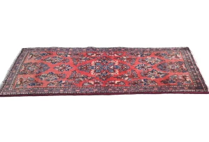 Semi Antique Light Red Floral 2X4 Sarouk Persian Rug