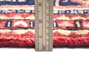 Vintage Cream Geometric 2'7X4'6 Hamedan Persian Rug