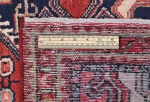 Vintage Cream Geometric 2'7X4'6 Hamedan Persian Rug