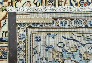 Vintage Cream Floral Traditional 8X12 Kashan Persian Rug