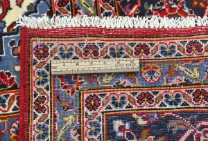 Vintage Red Floral Traditional 8x11 Kashan Persian Rug