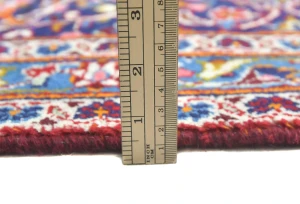 Vintage Red Floral Traditional 9'6X12'10 Kashan Persian Rug