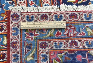 Vintage Red Floral Traditional 9'6X12'10 Kashan Persian Rug