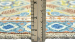 Semi Antique Cream Floral Traditional 9X12 Kashan Persian Oriental Rug