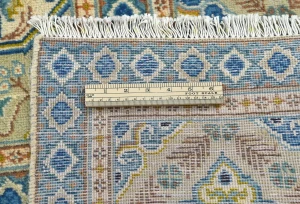 Semi Antique Cream Floral Traditional 9X12 Kashan Persian Oriental Rug