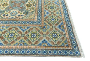 Semi Antique Cream Floral Traditional 9X12 Kashan Persian Oriental Rug