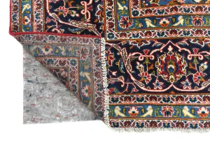 Vintage Red Traditional Floral 10X13 Kashan Persian Rug