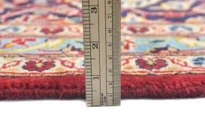 Vintage Red Traditional Floral 8X12 Kashan Persian Rug