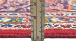 Vintage Red Traditional Floral 9'7X13'6 Kashan Persian Rug