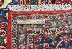 Vintage Red Traditional Floral 9'7X13'6 Kashan Persian Rug