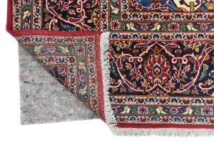 Vintage Red Traditional Floral 9'7X13'6 Kashan Persian Rug