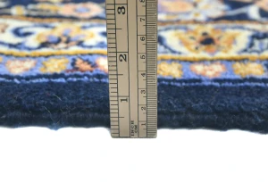 Vintage Dark Purple-navy Floral Traditional 10X13 Kashan Persian Rug