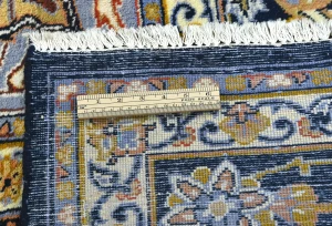 Vintage Dark Purple-navy Floral Traditional 10X13 Kashan Persian Rug