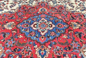 Vintage Purple-navy Traditional 10X13 Kashmar Persian Rug