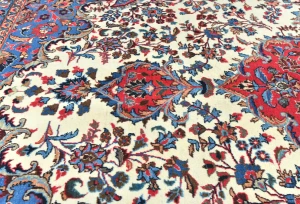 Vintage Purple-navy Traditional 10X13 Kashmar Persian Rug