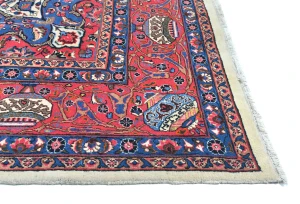 Vintage Purple-navy Traditional 10X13 Kashmar Persian Rug