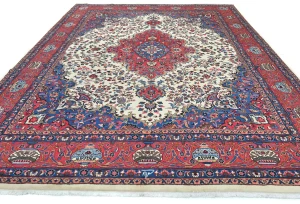 Vintage Purple-navy Traditional 10X13 Kashmar Persian Rug