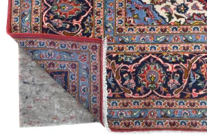 Vintage Red Floral Traditional 8X11 Kashan Persian Rug