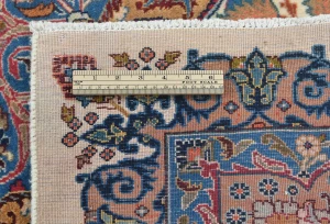 Vintage Cream Pictorial Traditional 8X11 Kashmar Persian Rug