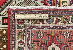 Vintage Red Floral Traditional 8x11 Tabriz Persian Rug