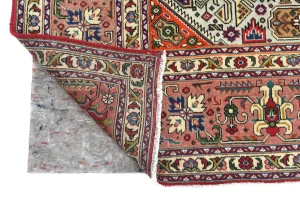 Vintage Red Floral Traditional 8x11 Tabriz Persian Rug