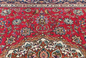 Vintage Red Floral Traditional 10X13 Tabriz Persian Rug